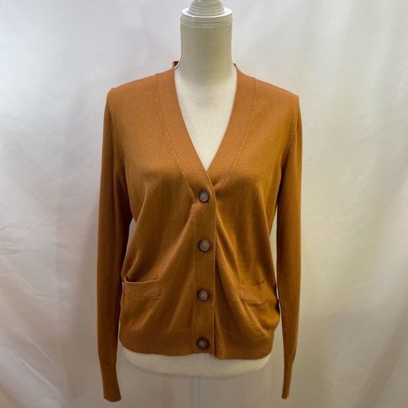 Old Navy Sweaters - Old Navy Rust Orange Lightweight Cardigan
